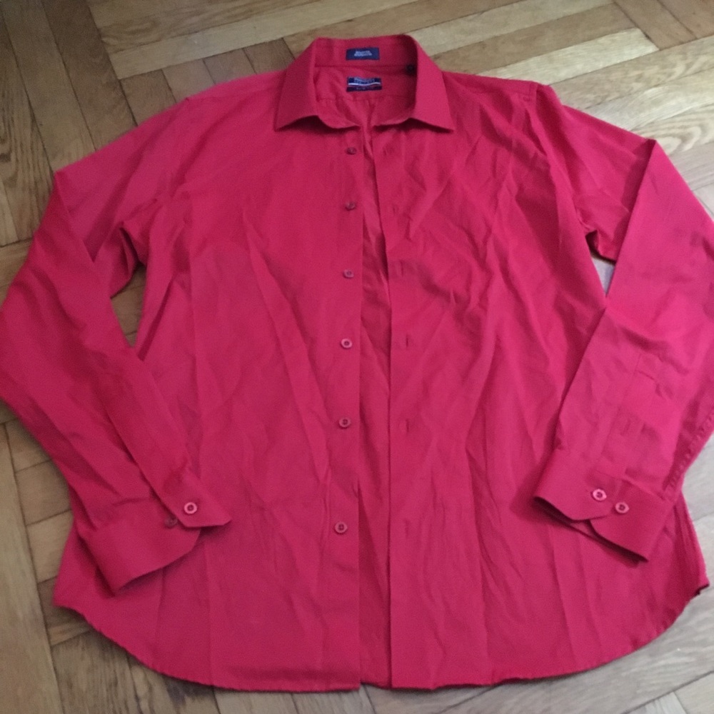 Portabella men’s button up red formal shirt
